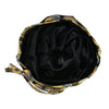 Gold & Black Circles--ADJUSTABLE DRAWSTRING Satin Lined Cap