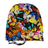 Butterflies--ADJUSTABLE DRAWSTRING Satin Lined Cap