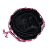 Pink Herringbone--ADJUSTABLE DRAWSTRING Satin Lined Cap