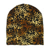 Cheetah--ELASTIC BAND Satin Lined Cap