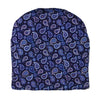 Blue Paisley --ELASTIC BAND Satin Lined Cap