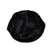 Black--ELASTIC BAND Satin Lined Cap