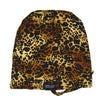 Cheetah--ADJUSTABLE DRAWSTRING Satin Lined Cap