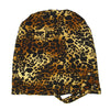 Cheetah--ADJUSTABLE DRAWSTRING Satin Lined Cap