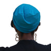 BAMBOO Ocean Blue--ELASTIC BAND Satin Lined Cap