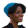 BAMBOO Ocean Blue--ELASTIC BAND Satin Lined Cap