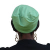 BAMBOO Jade Green--ELASTIC BAND Satin Lined Cap