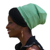 BAMBOO Jade Green--ELASTIC BAND Satin Lined Cap