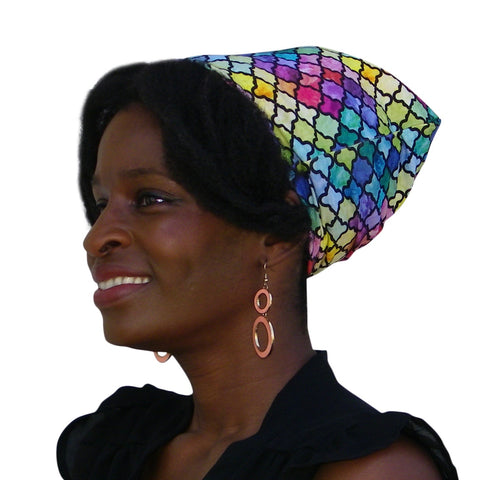 Watercolor --ELASTIC BAND Satin Lined Cap