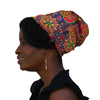 Geometric Floral --ELASTIC BAND Satin Lined Cap