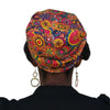 Geometric Floral --ELASTIC BAND Satin Lined Cap