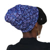 Blue Paisley --ELASTIC BAND Satin Lined Cap