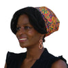 Geometric Floral--ADJUSTABLE DRAWSTRING Satin Lined Cap