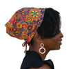 Geometric Floral--ADJUSTABLE DRAWSTRING Satin Lined Cap