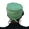 BAMBOO Jade Green--ADJUSTABLE DRAWSTRING Satin Lined Cap