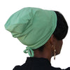 BAMBOO Jade Green--ADJUSTABLE DRAWSTRING Satin Lined Cap