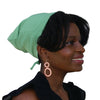 BAMBOO Jade Green--ADJUSTABLE DRAWSTRING Satin Lined Cap