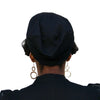 Black--ELASTIC BAND Satin Lined Cap