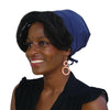 Navy--ADJUSTABLE DRAWSTRING Satin Lined Cap