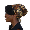 Cheetah--ADJUSTABLE DRAWSTRING Satin Lined Cap