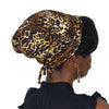 Cheetah--ADJUSTABLE DRAWSTRING Satin Lined Cap