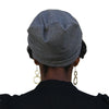 Heather Gray--ELASTIC BAND Satin Lined Cap