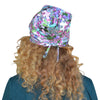 Butterflies & Circles--ADJUSTABLE DRAWSTRING Satin Lined Cap
