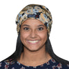 Gold & Black Circles--ADJUSTABLE DRAWSTRING Satin Lined Cap
