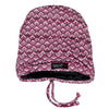 Pink Herringbone--ADJUSTABLE DRAWSTRING Satin Lined Cap