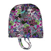 Butterflies & Circles--ADJUSTABLE DRAWSTRING Satin Lined Cap