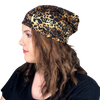 Cheetah--ELASTIC BAND Satin Lined Cap