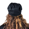 Black--ELASTIC BAND Satin Lined Cap