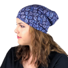 Blue Paisley --ELASTIC BAND Satin Lined Cap