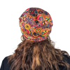 Geometric Floral --ELASTIC BAND Satin Lined Cap