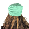 BAMBOO Jade Green--ELASTIC BAND Satin Lined Cap