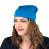 BAMBOO Ocean Blue--ELASTIC BAND Satin Lined Cap