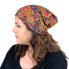 Geometric Floral--ADJUSTABLE DRAWSTRING Satin Lined Cap