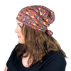Geometric Diamonds--ADJUSTABLE DRAWSTRING Satin Lined Cap