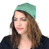 BAMBOO Jade Green--ADJUSTABLE DRAWSTRING Satin Lined Cap