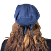 Navy--ADJUSTABLE DRAWSTRING Satin Lined Cap