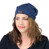 Navy--ADJUSTABLE DRAWSTRING Satin Lined Cap