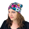 Flowers--ADJUSTABLE DRAWSTRING Satin Lined Cap