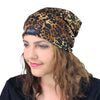 Cheetah--ADJUSTABLE DRAWSTRING Satin Lined Cap