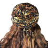 Cheetah--ADJUSTABLE DRAWSTRING Satin Lined Cap