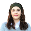 Satin Lined Headband-Olive Green