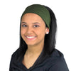 Satin Lined Headband-Olive Green