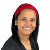 Satin Lined Headband-Red