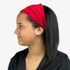 Satin Lined Headband-Red