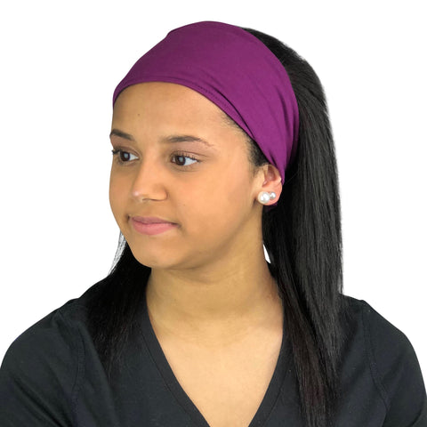 Satin Lined Headband-Purple