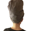 Heather Gray - XL - Extra Long--ADJUSTABLE DRAWSTRING Satin Lined Cap